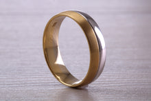 Load image into Gallery viewer, Gents Two Tone Gold 6 mm wide Band