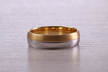 Load image into Gallery viewer, Gents Two Tone Gold 6 mm wide Band