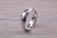 Load image into Gallery viewer, Gents 6 mm Wide Patterned White Gold Band