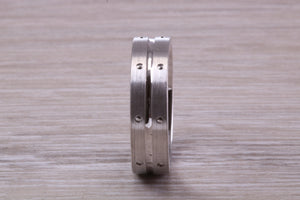 Sterling Silver 6 mm Wide Fashioned Band