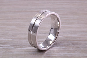 Sterling Silver 6 mm Wide Fashioned Band
