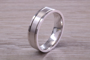 Sterling Silver 6 mm Wide Fashioned Band