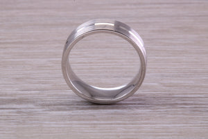Sterling Silver 6 mm Wide Fashioned Band