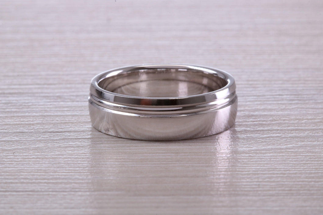 Sterling Silver 6 mm Wide Fashioned Band