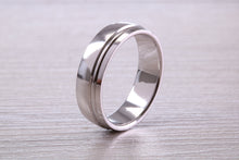 Load image into Gallery viewer, Sterling Silver 6 mm Wide Fashioned Band