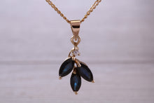 Load image into Gallery viewer, Beautiful Sapphire and Diamond Necklace with Matching Earrings