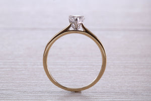 Heart Shape Diamond Solitaire set in 18ct Yellow Gold