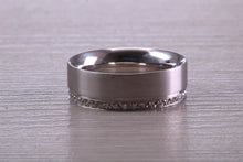 Load image into Gallery viewer, 7 mm Wide Full Circle Diamond set White Gold Band