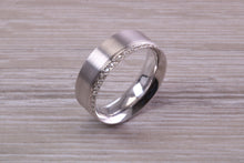 Load image into Gallery viewer, 7 mm Wide Full Circle Diamond set White Gold Band