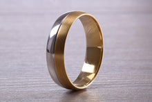 Load image into Gallery viewer, Gents Two Tone Gold 6 mm wide Band