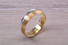 Load image into Gallery viewer, Gents Two Tone Gold 6 mm wide Band