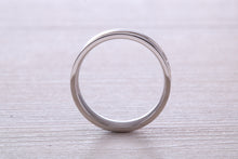 Load image into Gallery viewer, Gents Two Tone Rose and White Gold 6 mm wide Diamond set Band