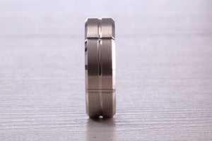 Very Chunky Gents 7 mm Wide White Gold Band