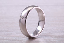Load image into Gallery viewer, Gents Chunky 6 mm wide Diamond set White Gold Band