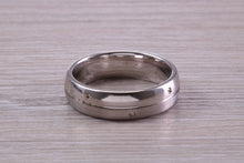 Load image into Gallery viewer, Gents 6 mm Wide Patterned White Gold Band
