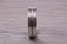 Load image into Gallery viewer, Gents 6 mm Wide Patterned White Gold Band