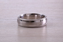 Load image into Gallery viewer, Gents 6 mm Wide Patterned White Gold Band