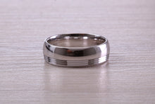 Load image into Gallery viewer, Gents 6 mm Wide Patterned White Gold Band