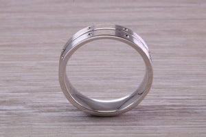 Sterling Silver 6 mm Wide Fashioned Band