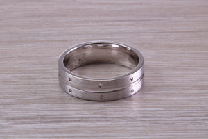 Sterling Silver 6 mm Wide Fashioned Band
