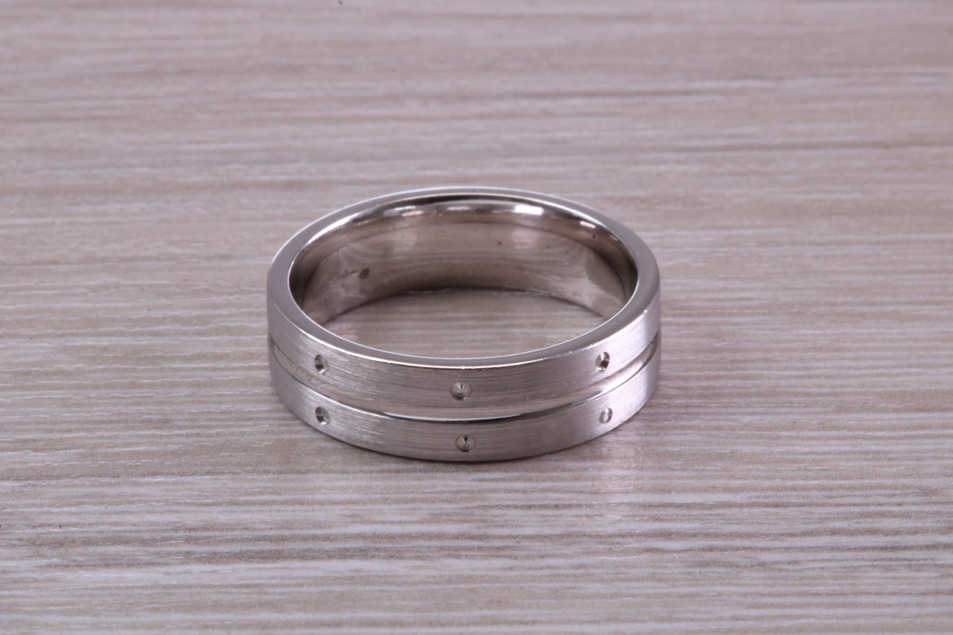 Sterling Silver 6 mm Wide Fashioned Band