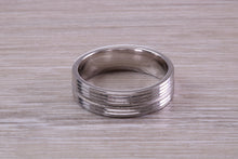 Load image into Gallery viewer, Sterling Silver 6 mm Wide Fashioned Band