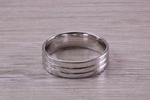 Load image into Gallery viewer, Sterling Silver 6 mm Wide Fashioned Band