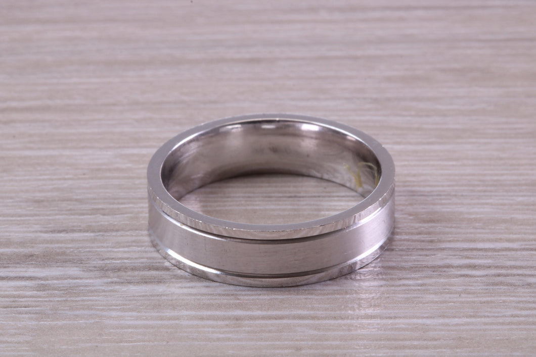 Sterling Silver 6 mm Wide Fashioned Band