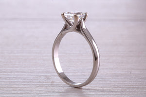 Over One Carat Certified Asscher cut E VS 1 Graded GIA Certified Diamond set Platinum Solitaire