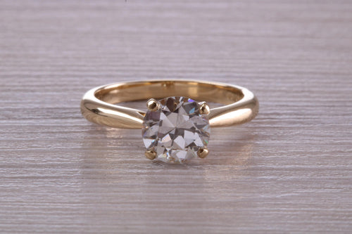 Stunning One and Half carat Old European Cut Certified Diamond Solitaire