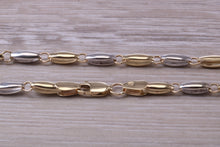 Load image into Gallery viewer, Two Tone Gold Fancy Link 18 inch Long Necklace