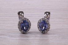Load image into Gallery viewer, Beautiful Blue Sapphire and Diamond set Earrings