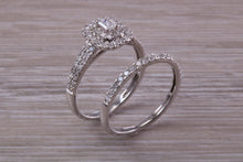 Load image into Gallery viewer, One carat Diamonds set 18ct White Gold Bridal Rings