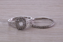 Load image into Gallery viewer, One carat Diamonds set 18ct White Gold Bridal Rings