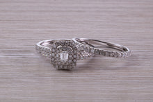 Load image into Gallery viewer, One carat Diamonds set 18ct White Gold Bridal Rings