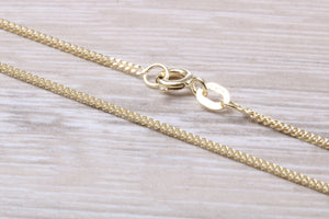 Flat Curb Chain, 20 Inches Long in Yellow Gold