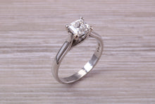 Load image into Gallery viewer, Over One Carat Certified Asscher cut E VS 1 Graded GIA Certified Diamond set Platinum Solitaire