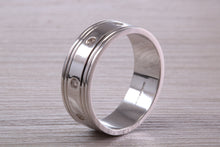 Load image into Gallery viewer, Heavy and Chunky Eight Diamond set 8 mm Wide Platinum Band
