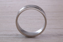 Load image into Gallery viewer, Heavy and Chunky Eight Diamond set 8 mm Wide Platinum Band