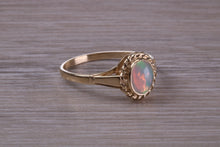 Load image into Gallery viewer, Oval cut Natural Opal set Yellow Gold Ring