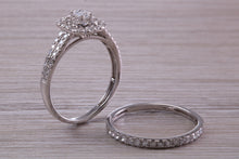 Load image into Gallery viewer, One carat Diamonds set 18ct White Gold Bridal Rings