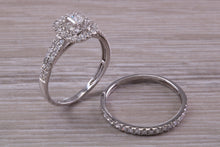 Load image into Gallery viewer, One carat Diamonds set 18ct White Gold Bridal Rings
