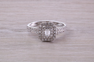 One carat Diamonds set 18ct White Gold Bridal Rings