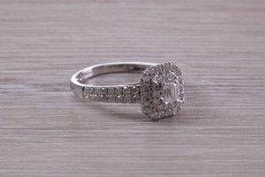 One carat Diamonds set 18ct White Gold Bridal Rings