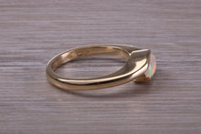 Load image into Gallery viewer, Oval cut Natural Opal set in Chunky Crossover Yellow Gold Ring