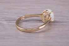 Load image into Gallery viewer, Oval cut Natural Opal set Yellow Gold Ring