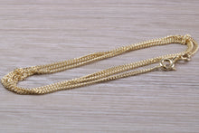 Load image into Gallery viewer, Flat Curb Chain, Light Weight and 18 Inches Long in Yellow Gold