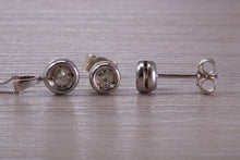 Load image into Gallery viewer, Diamond set Solitaire Stud Earrings and Matching Necklace