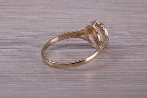 Oval cut Natural Opal set Yellow Gold Ring