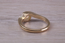 Load image into Gallery viewer, Oval cut Natural Opal set in Chunky Crossover Yellow Gold Ring